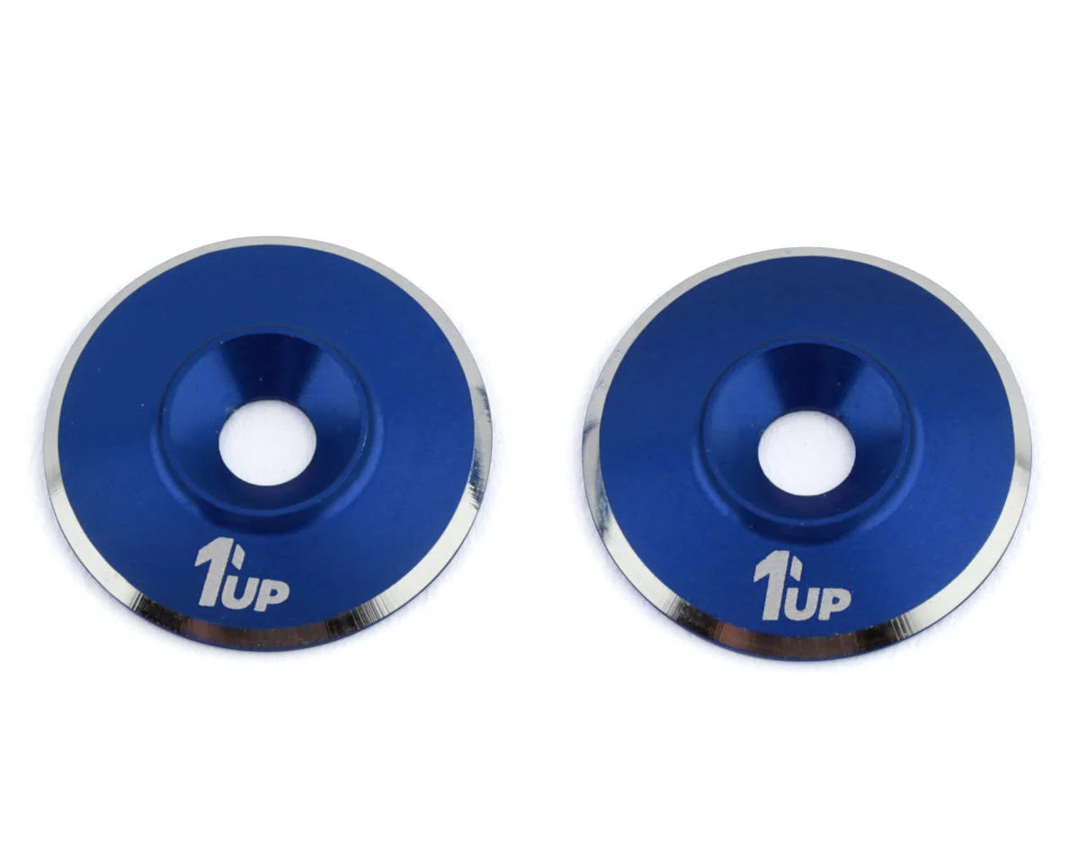 1UP Racing 3mm LowPro Wing Washers (Dark Blue Shine) (2)