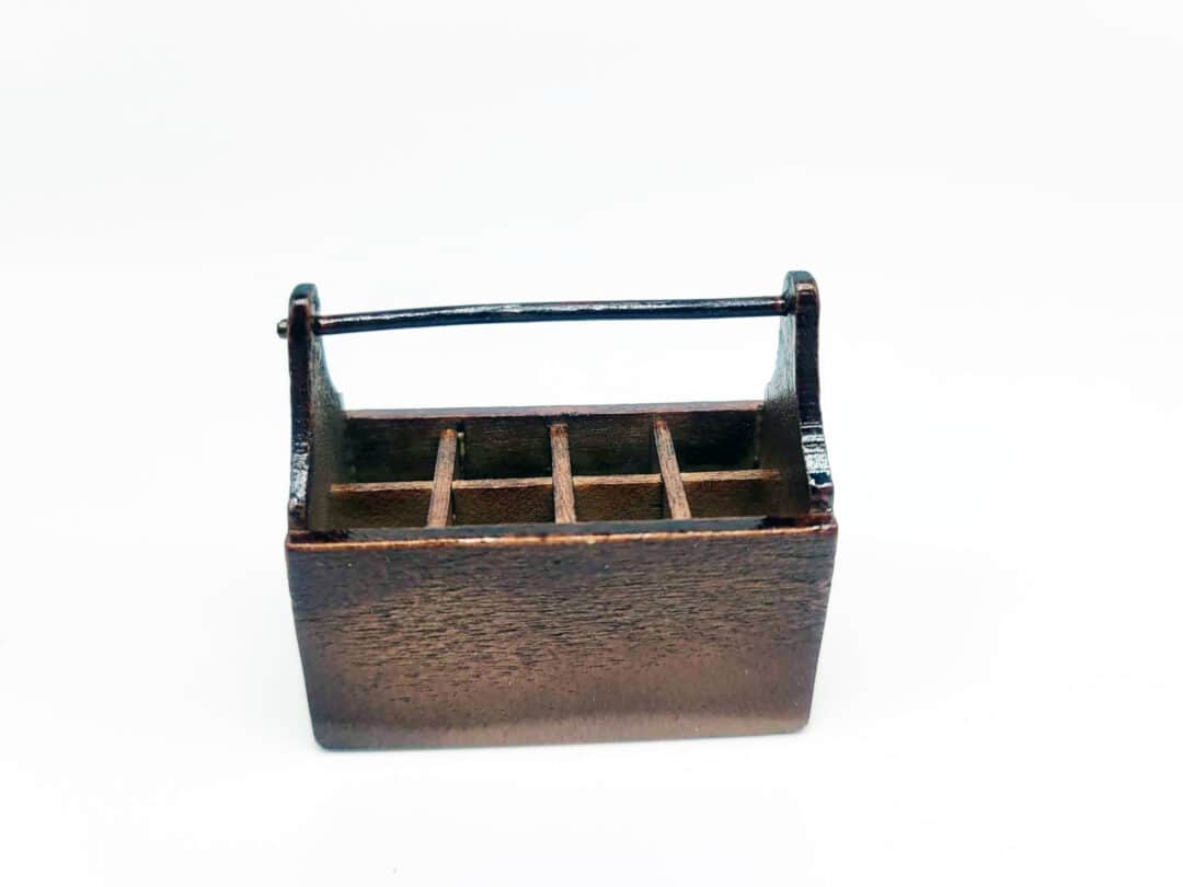 Wooden toolbox with tools 1/10