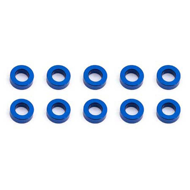 Ballstud Washers, 5.5x2mm, Blue Aluminum (10)