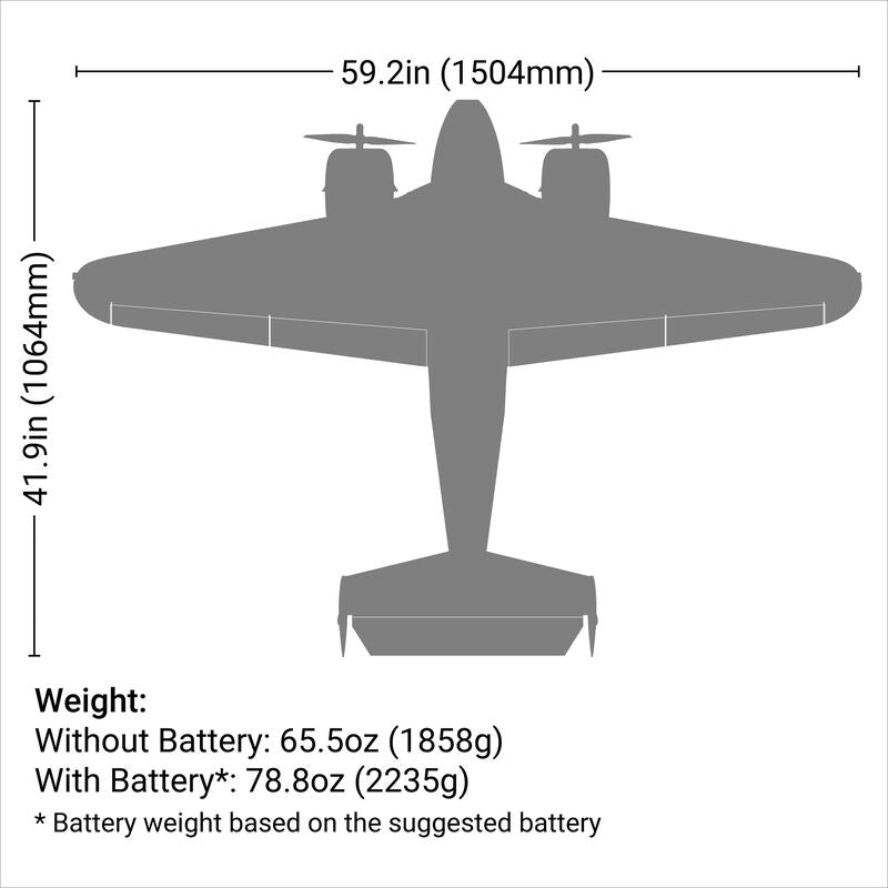 Beechcraft D18 1.5m BNF Basic