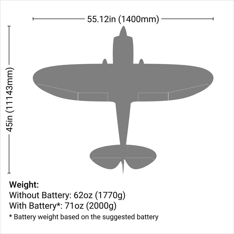 Commander mPd 1.4m BNF Basic with AS3X and SAFE Select