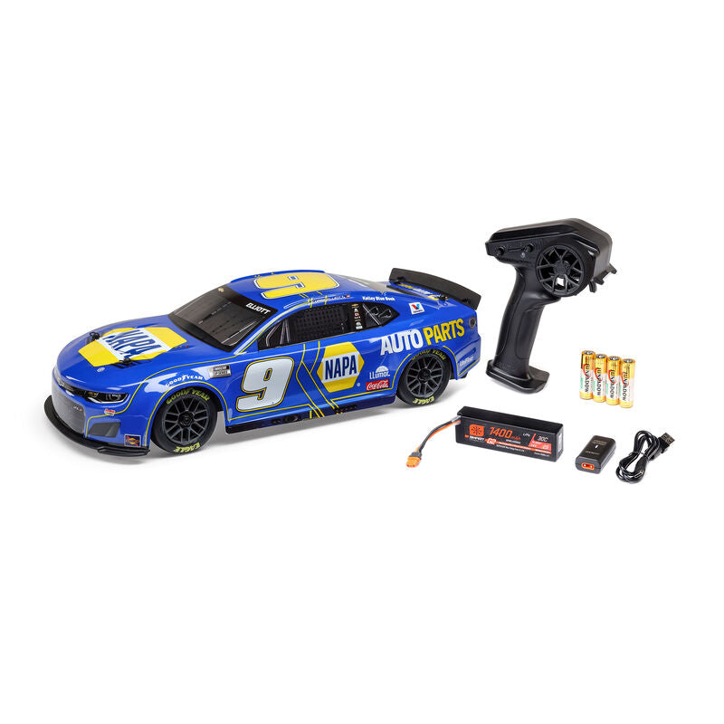 1/12 NASCAR RC Racecar Chase Elliot No. 9 NAPA 2025 Chevrolet Camaro ZL1 2S AWD RTR Brushed On-Road (Battery & Charger Included)