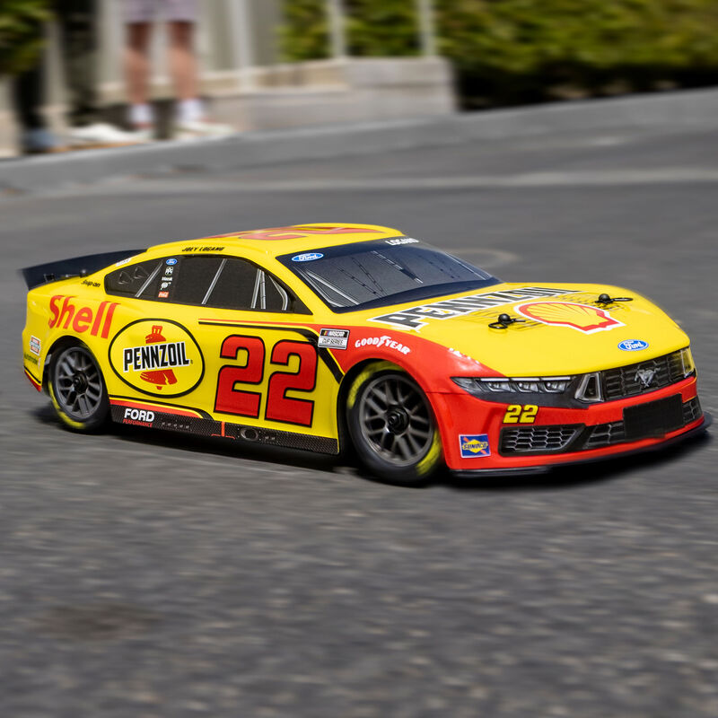 1/12 NASCAR RC Racecar Joey Logano No. 22 Shell 2025 Ford Mustang 2S AWD RTR Brushed On-Road (Battery & Charger Included)