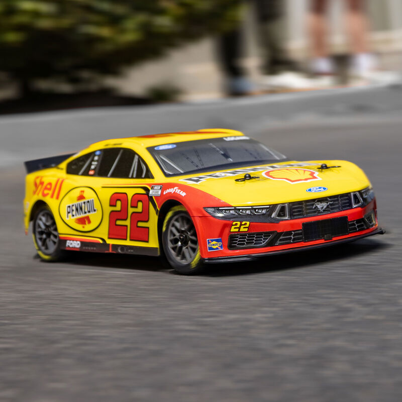 1/12 NASCAR RC Racecar Joey Logano No. 22 Shell 2025 Ford Mustang 2S AWD RTR Brushed On-Road (Battery & Charger Included)