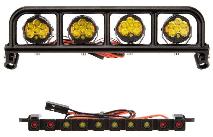 MEUS Racing RC LED Round Roof Light & High Mounted Tail Light For 1/10 Vanquish H10 Optic Upgrade Parts H10 Light set