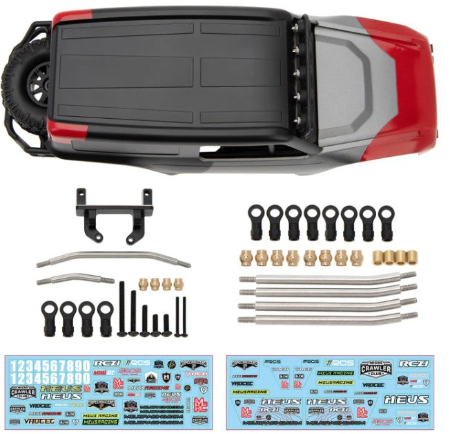 MEUS Racing MB18 Body & Chassis Frame Kit for TRX4M Defender Bronco K10 F150 High Trail 1/18 RC Crawler Upgrades Parts