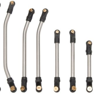MEUS Racing 8PCS SCX24 Double Bent High Clearance Chassis Links 1/24 SCX24 Gladiator RC Crawler