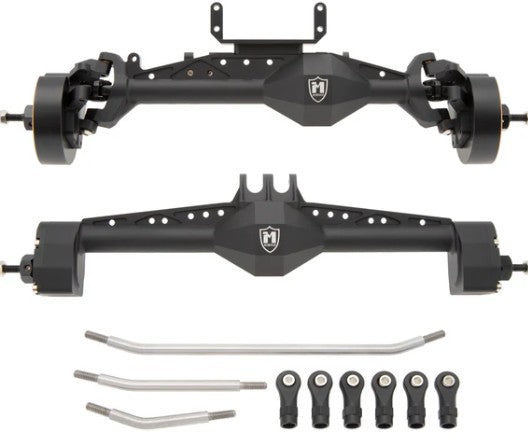 MEUS Racing Isokinetic 3-Section CVD Portal Front Rear Axles with 2 Servo Mounts for 1/10 Axial Capra 1.9 UTB DIY SCX10 SCX10 II set
