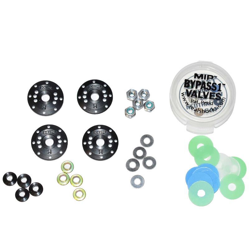 Bypass1™ Tapered Hi-Flow Piston Kit, 8-Hole x 1.2mm, 1/8th Scale