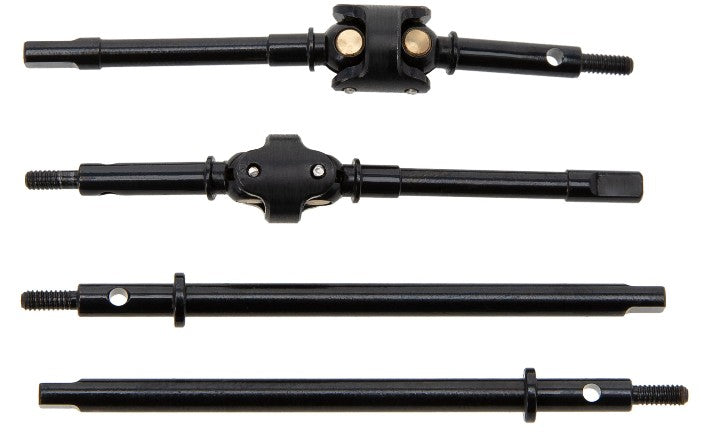 MEUS Racing SCX24 Isokinetic 3-Section CVD Front Rear Axle Shafts Maximum Steering Angle 52° Wider +5MM