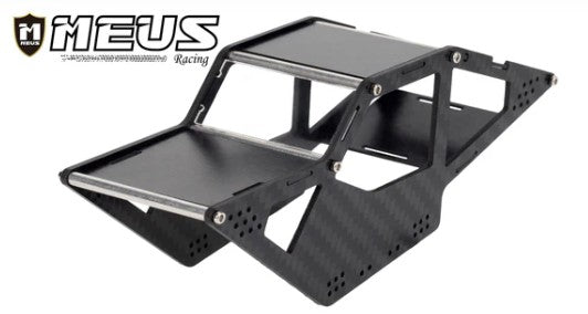 Meus Racing 1/24 Carbon Fiber Cage Body Shell for SCX24 C10 JLU Ford Bronco
