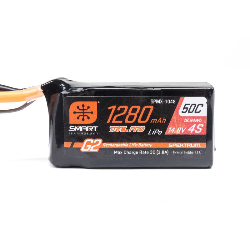 14.8V 1280mAh 4S 50C Smart G2 Trail Pro LiPo Battery: IC3