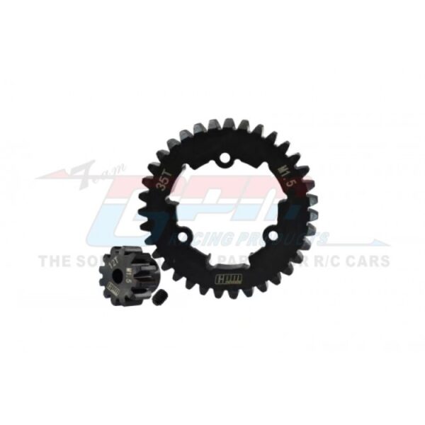 GPM TRAXXAS Medium Carbon Steel Motor Gear 12T With 35T Spur Gear
