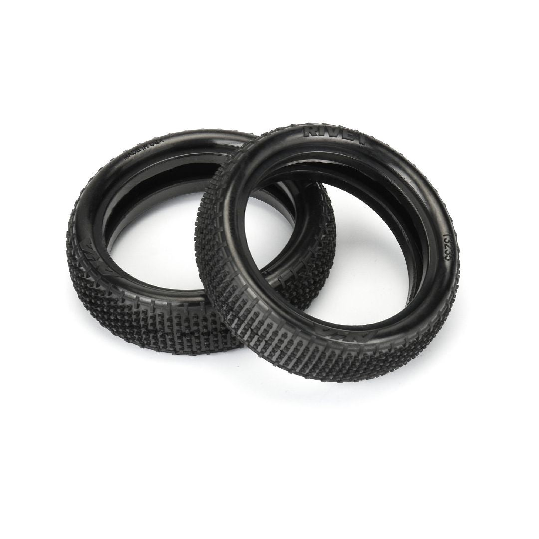 AKA Products 1/10 Rivet Medium Carpet 2WD Front Buggy Tires (2)