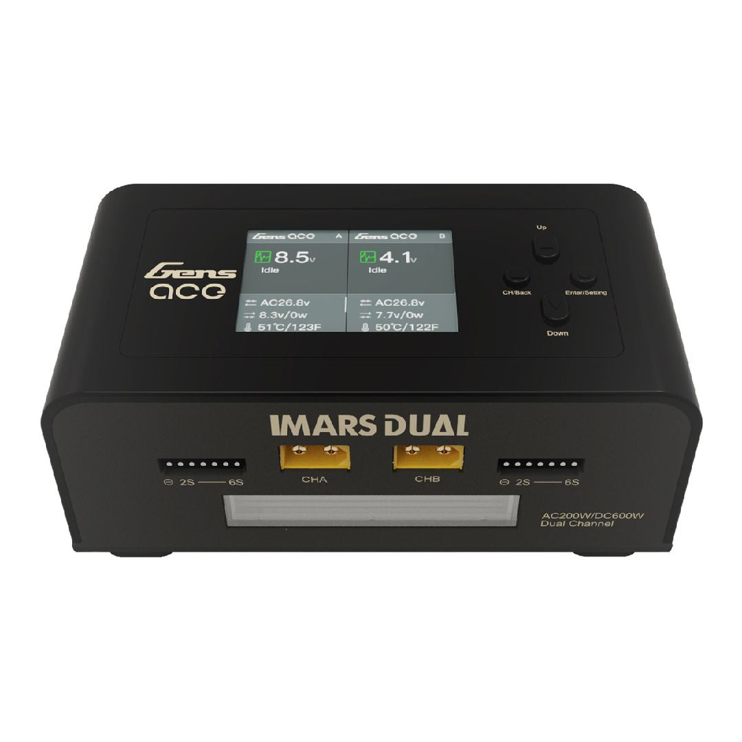 Gens Ace IMARS Dual Channel AC200W/DC600W Balance Charger