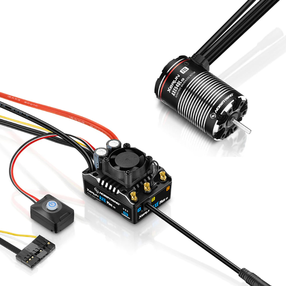 Xerun Axe R3 ESC + 2300Kv 2-4S 540 R2 Motor Combo, Compact Can Size