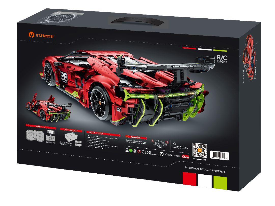 iM.Master 1/10 - 9828-2 - R/C Wind Red electroplate SuperCar