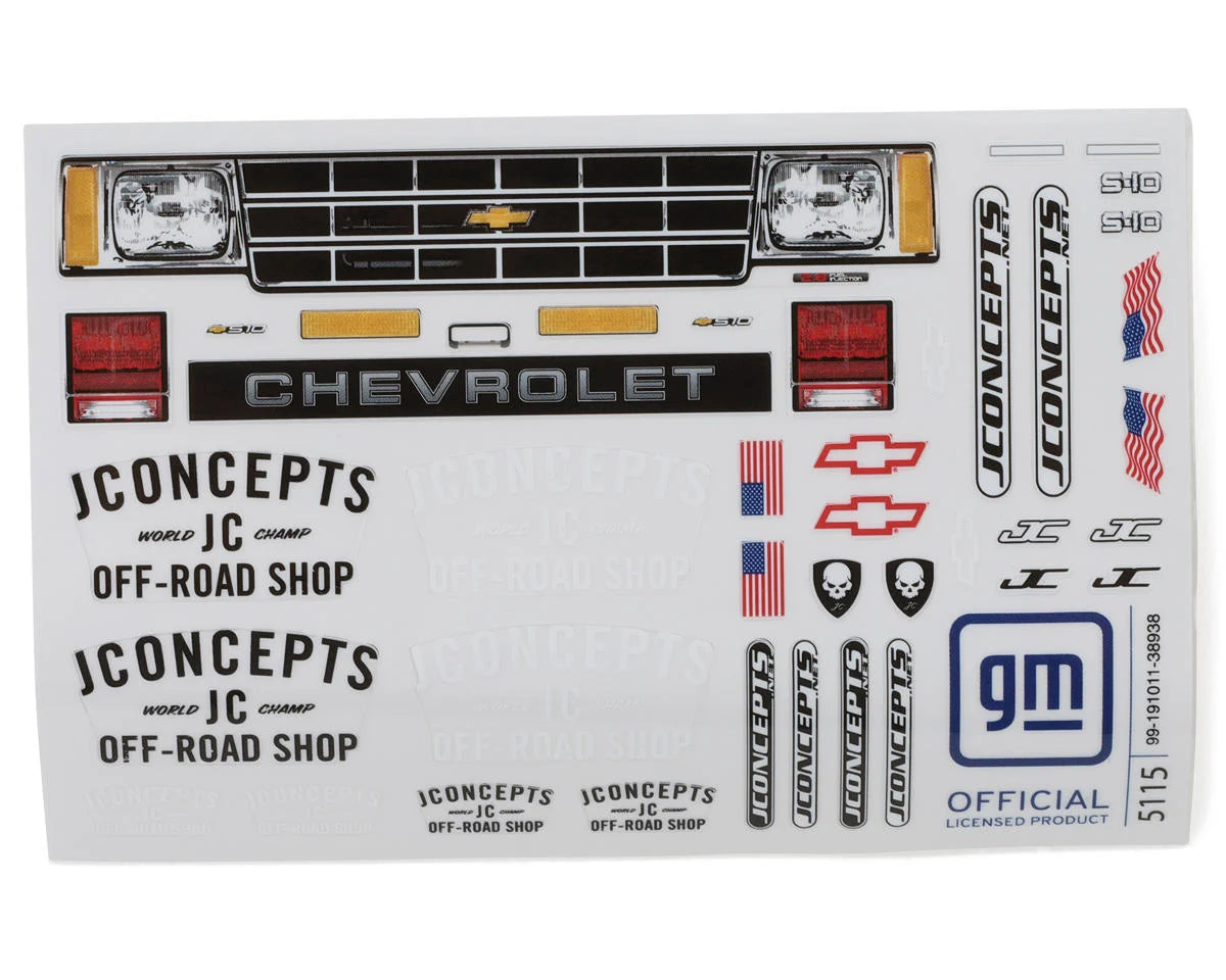 JConcepts SCX24 1990 Chevy S10 Pickup Pre-Trimmed Crawler Body (Clear) (5.2")