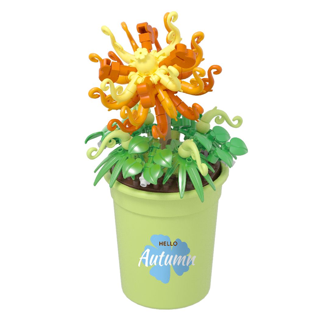 Koco Potted Flower - 03 - Chrysanthemum