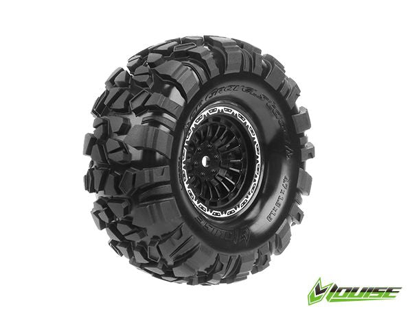Louise R/C CR-Gravelstage 1.9" 12mm Hex on Black Wheels (2)