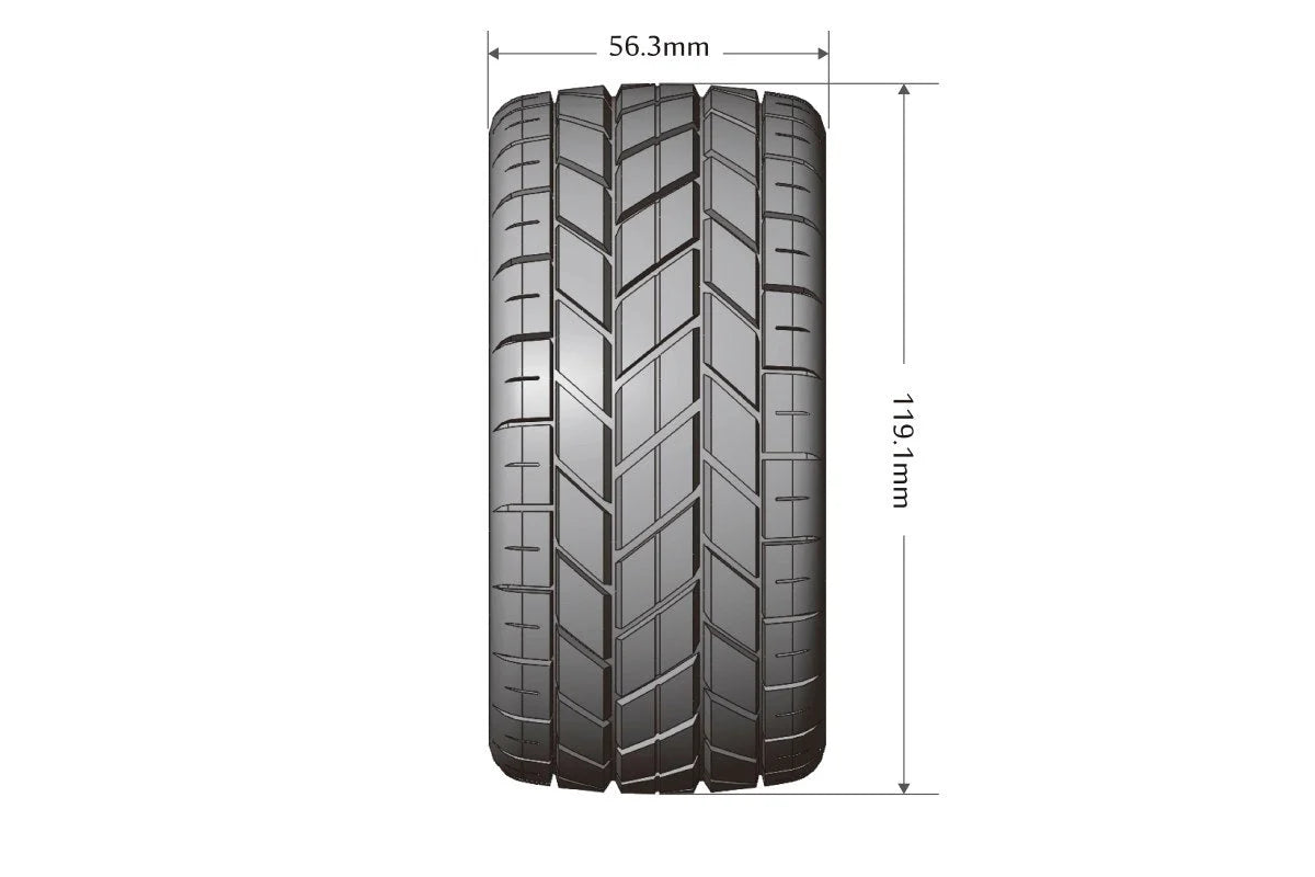 Discontinued - Louise Tires & Wheels Beadlock 2.8" 1/10 ST-ROCKET Soft Black 1/2 offset HEX 12mm Belted (MFT) (2)