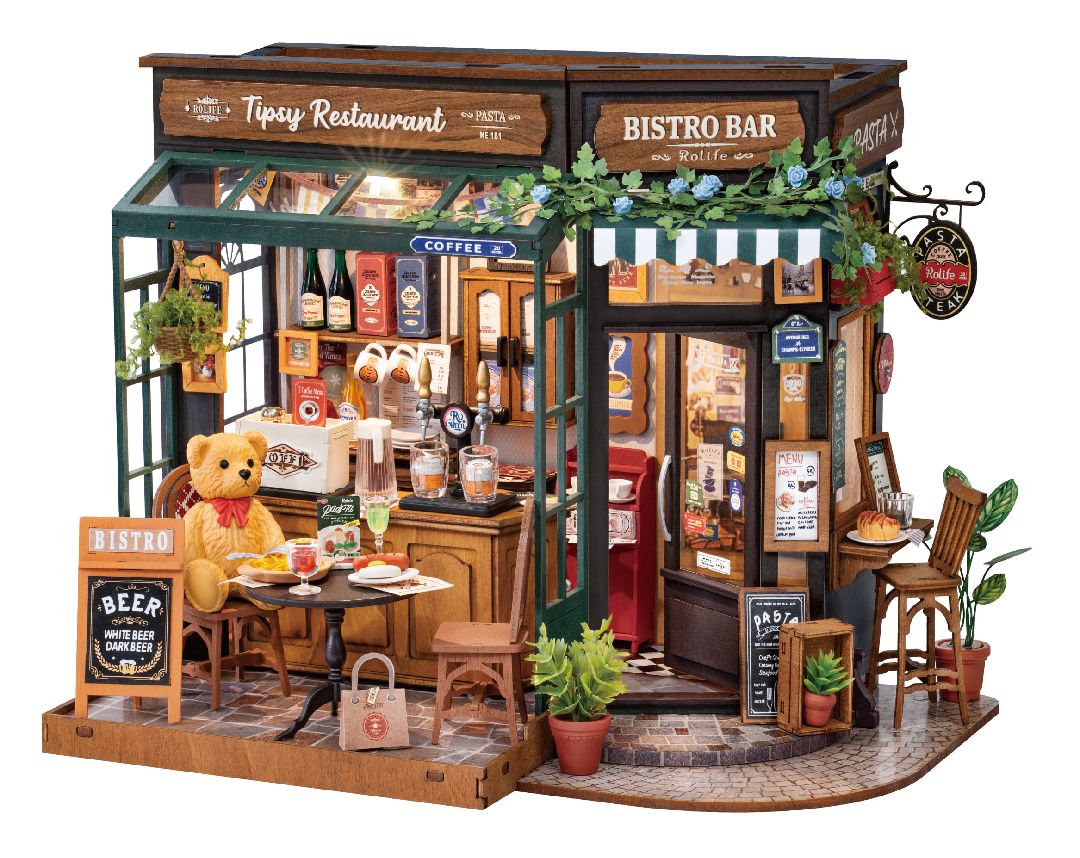 Rolife Tipsy Restaurant DIY Miniature House Kit