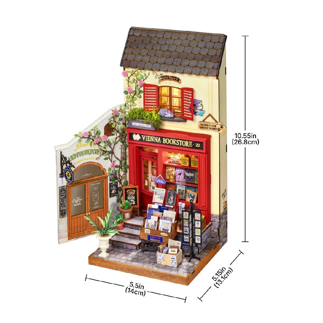 Rolife Vienna Bookstore DIY Miniature House