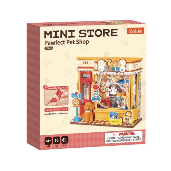 Rolife Pawfect Pet Shop DIY Miniature House Kit