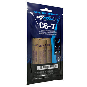 C6-7 Model Rocket Engines (3pk)
