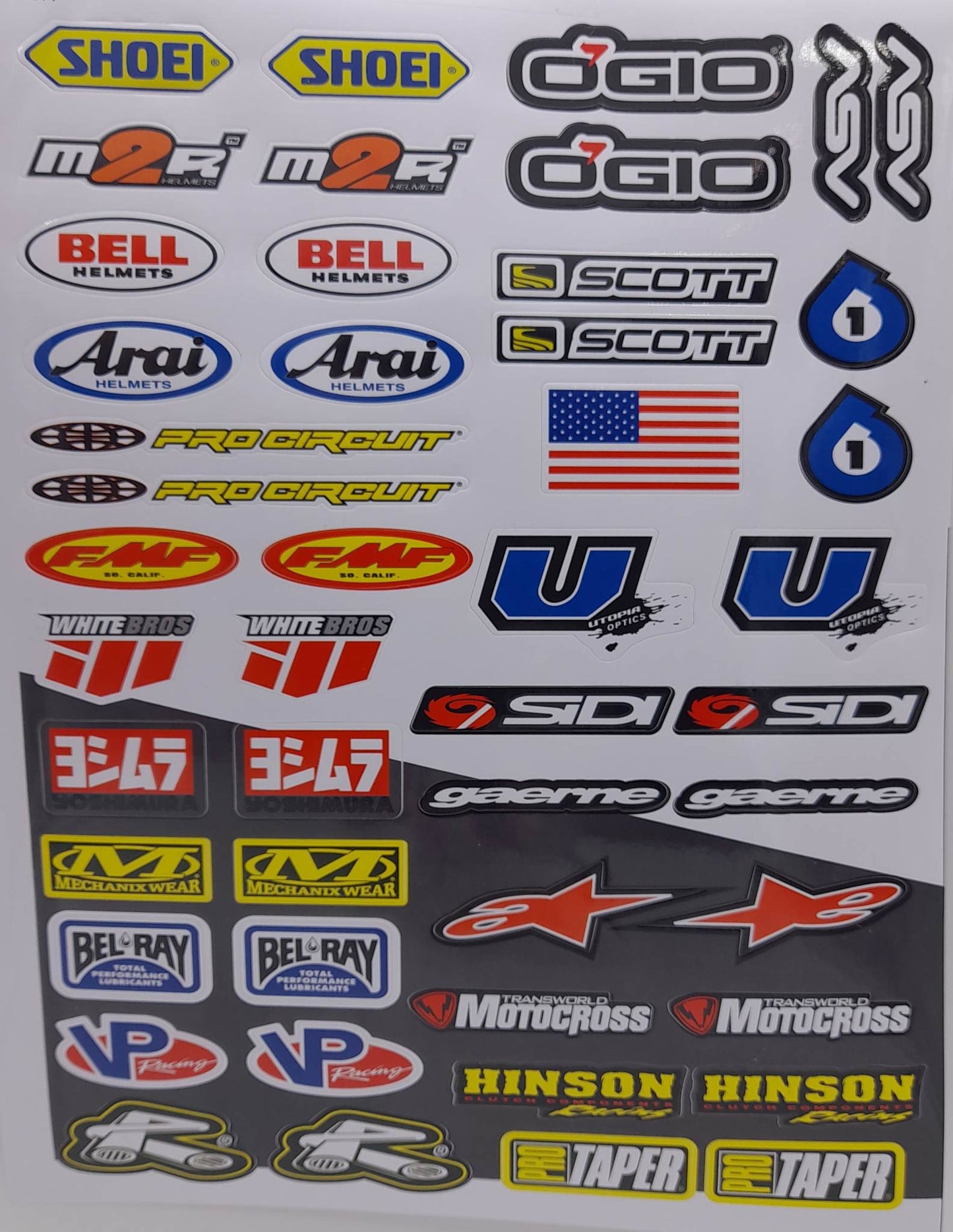 Sponsors Decals Sticker sheet 1/10