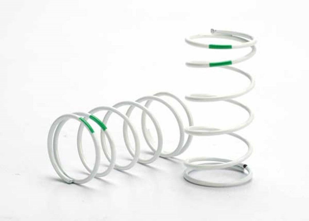 Traxxas Spring, shock (white) (GTR) (Std Front) (1.1 rate green) (1 pair)