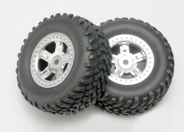 Traxxas Tires and wheels, assembled, glued