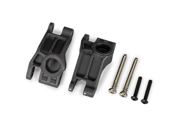 Traxxas Carriers, stub axle, rear, black (2)