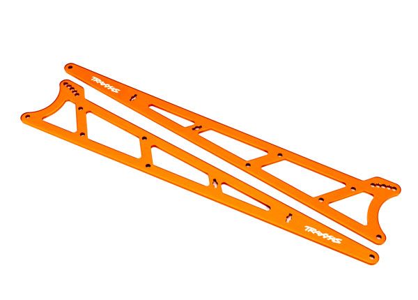 Traxxas Side plates, wheelie bar, (aluminum) (2)