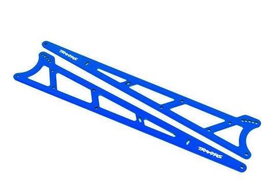 Traxxas Side plates, wheelie bar, (aluminum) (2)