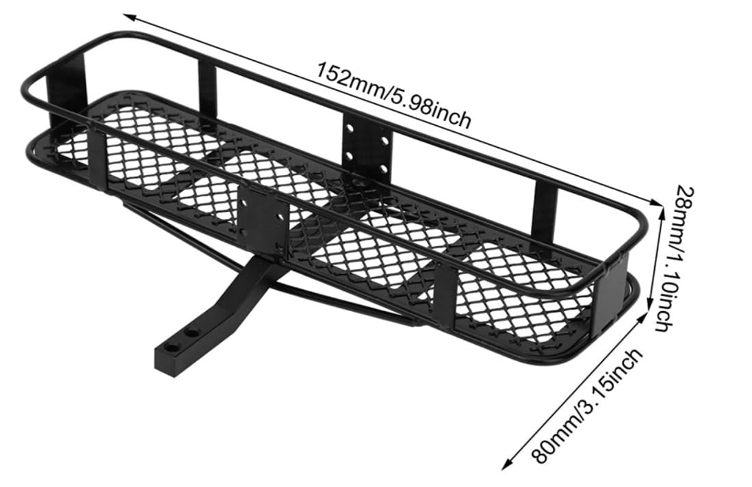 Metal luggage rack 1/10 Black