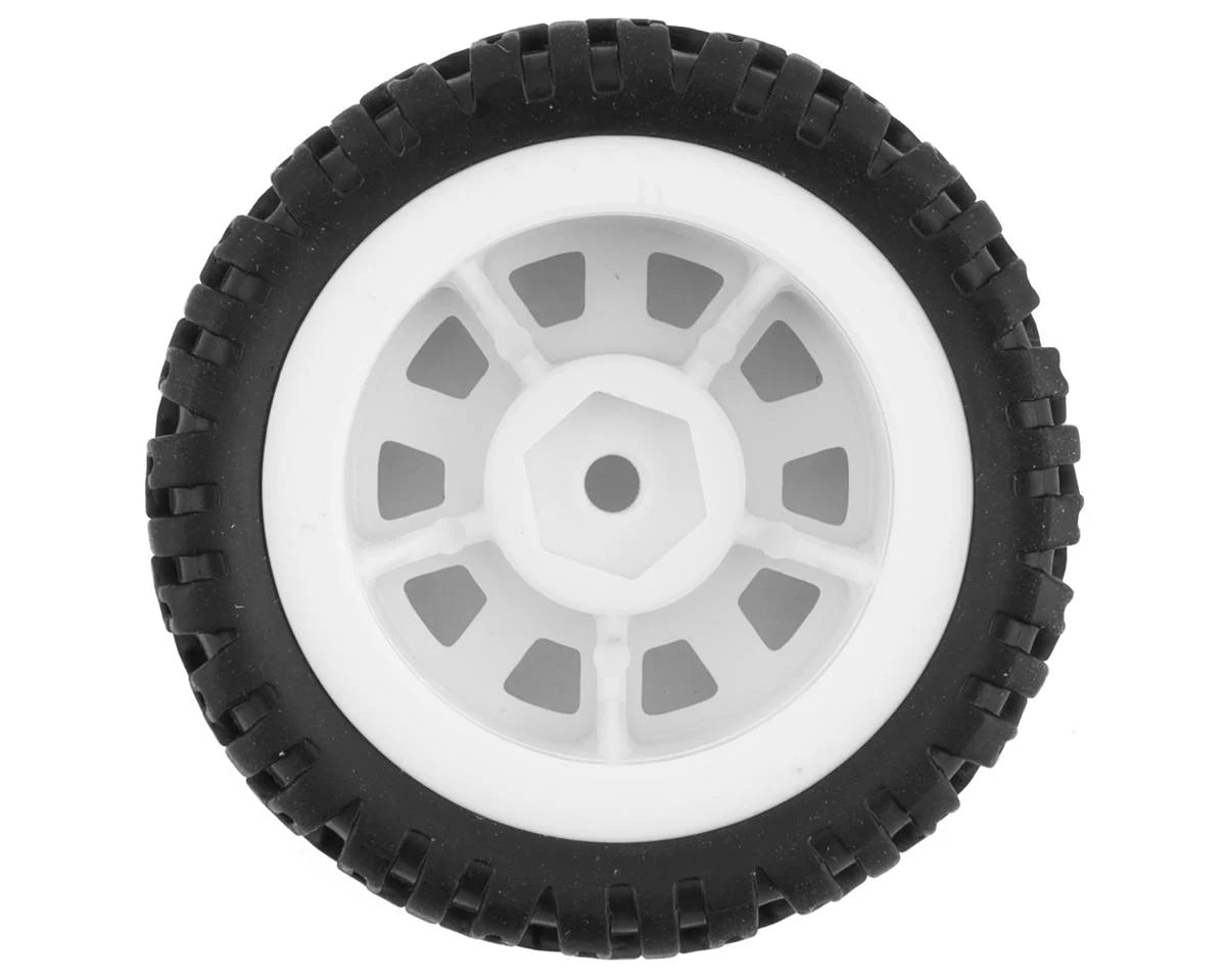 UDI RC 1/16 Pre-Mounted Treaded Tires (White) (4) (w/9mm Hex)
