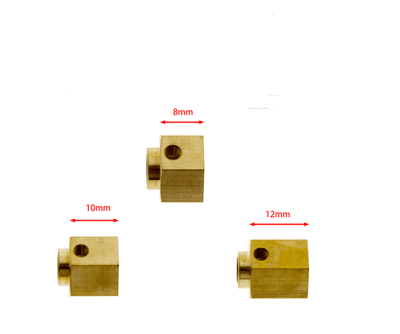 Set of (4) Brass Wheel Extensions – 12mm