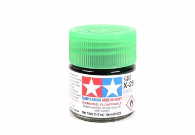 X-25 Clear Green Gloss Mini - Tamiya Acrylic Paint