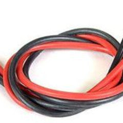 Red & Black 12 Gauge Wet Noodle Wire, 3ft