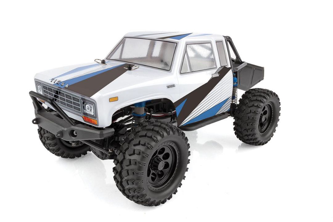 Team Associated CR12 Tioga Trail Truck RTR, white and blue Combo