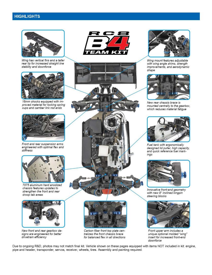 Team Associated RC8B4 Nitro Team Kit