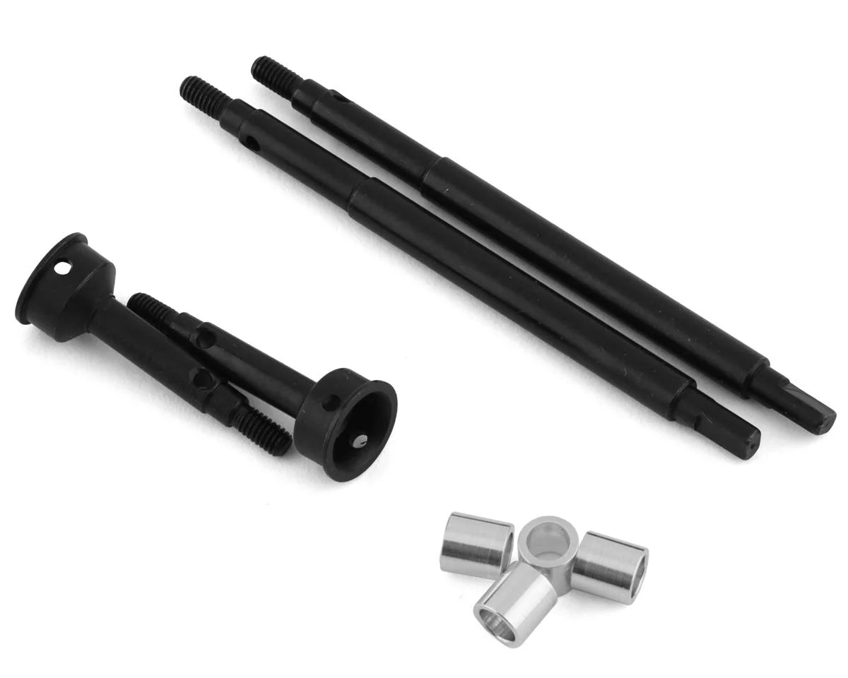 Hot Racing Traxxas TRX-4M +5mm Front & Rear Hardened Steel Drive Axles