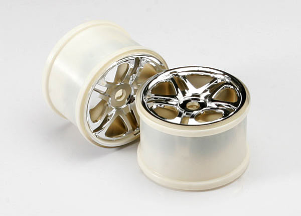 Traxxas 3.8" Split Spoke Wheels (2) (Revo 3.3) (Chrome)