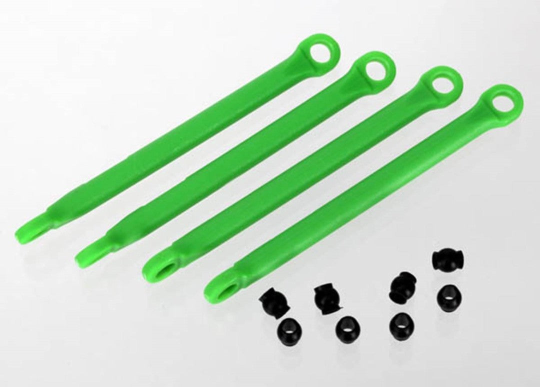 Traxxas Push rod (molded composite) (red) (4)/ hollow balls (8)