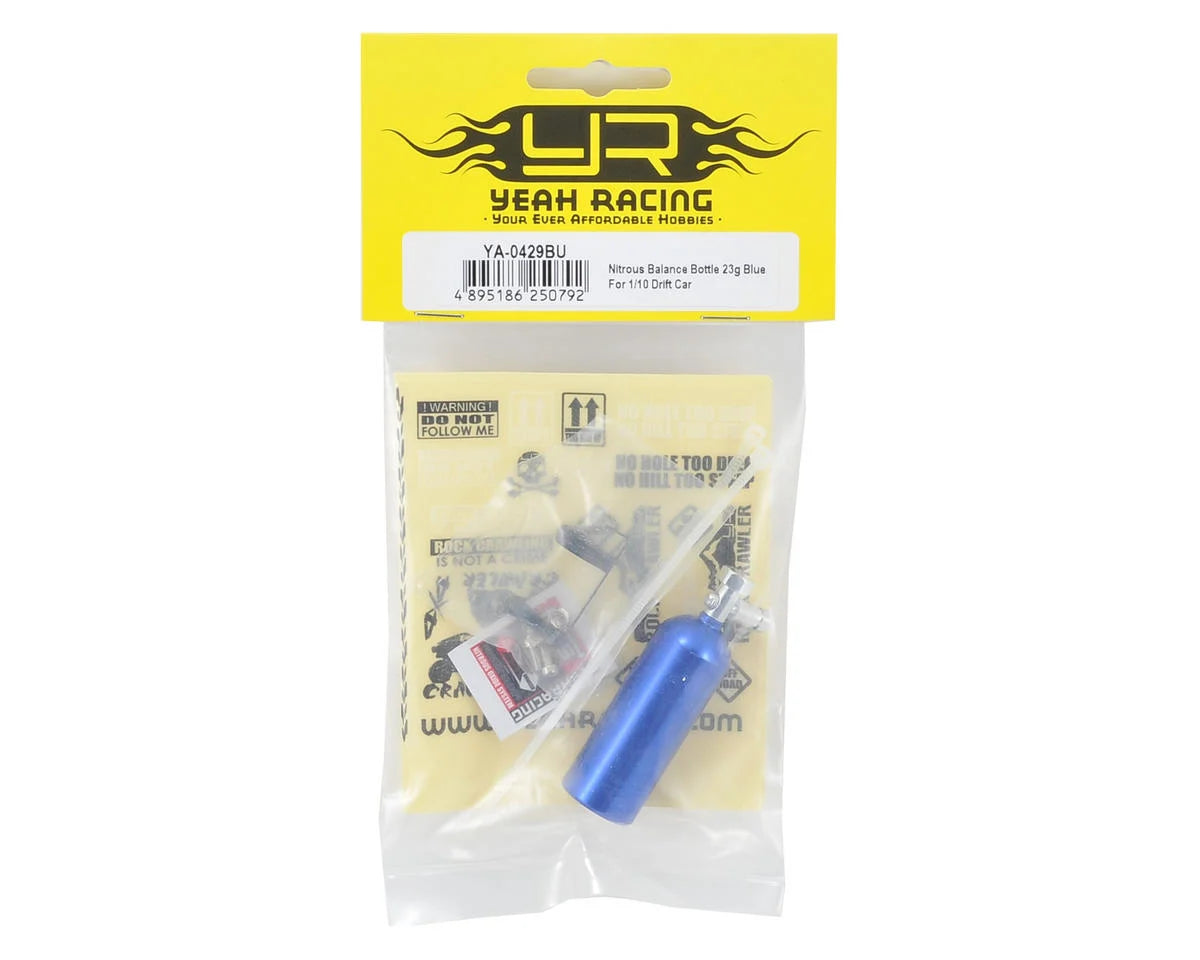 Yeah Racing 1/10 Aluminum Nos Nitrous Balance Weight Bottle (Blue) (23g)