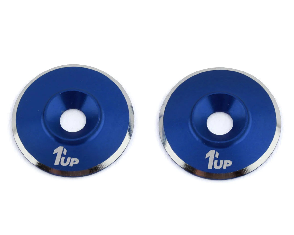1UP Racing 3mm LowPro Wing Washers (Dark Blue Shine) (2)