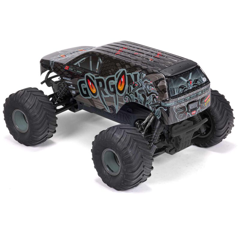 1/10 GORGON 4X2 MEGA 550 Brushed Monster Truck Ready-To-Assemble Kit with Battery & Charger