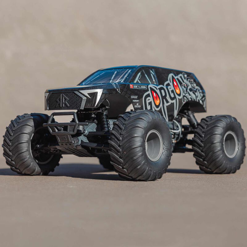 1/10 GORGON 4X2 MEGA 550 Brushed Monster Truck Ready-To-Assemble Kit with Battery & Charger