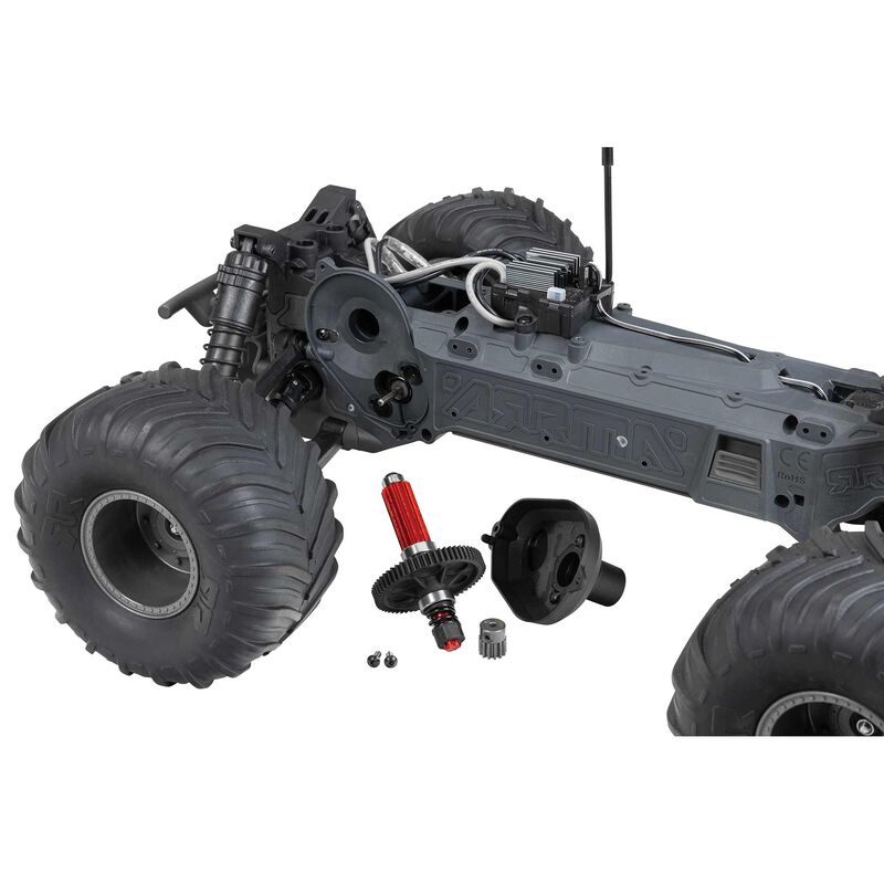 1/10 GORGON 4X2 MEGA 550 Brushed Monster Truck Ready-To-Assemble Kit with Battery & Charger